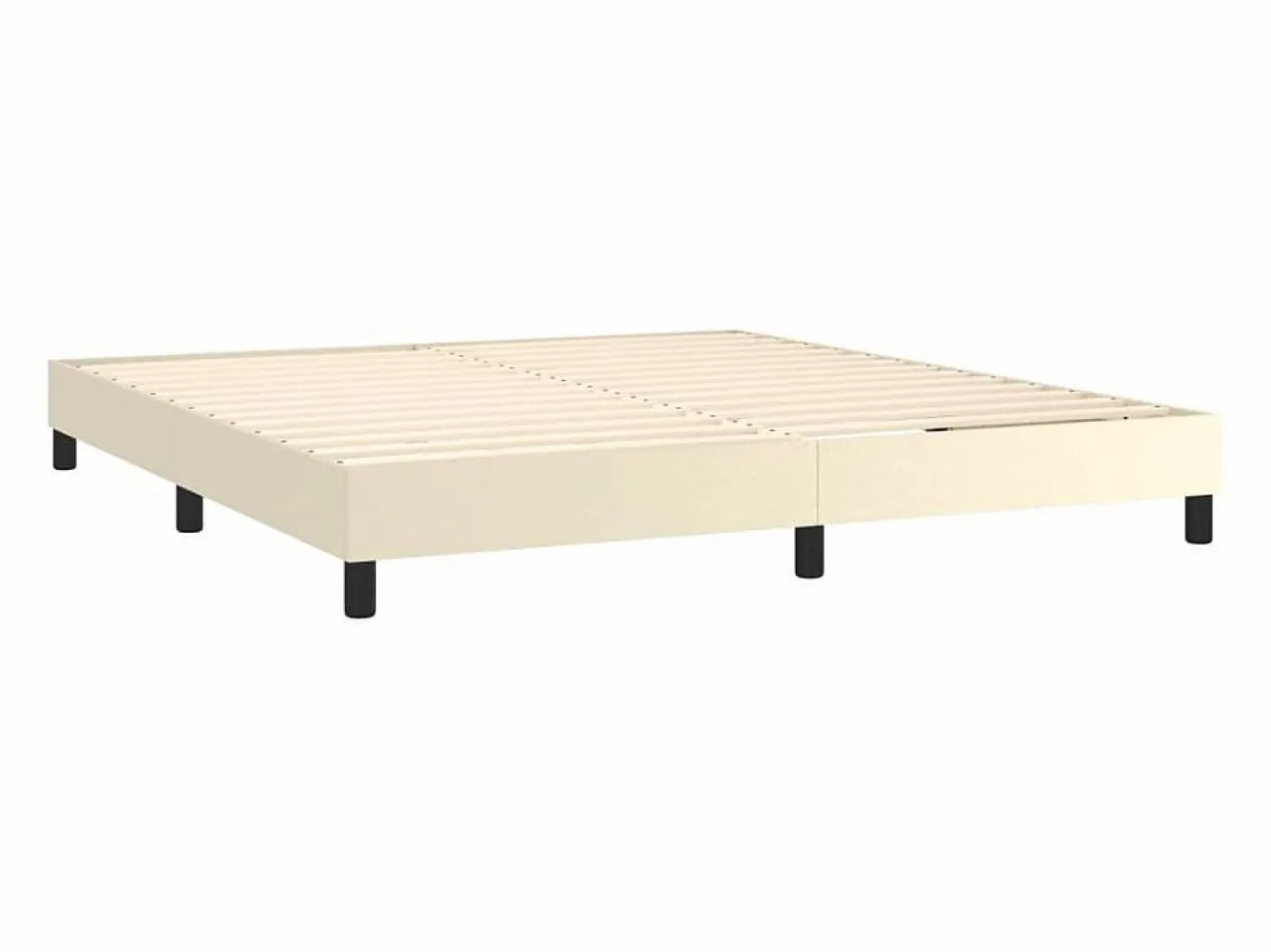 Clicnbuy Estructura de cama box spring cuero sintético 180x200 cm