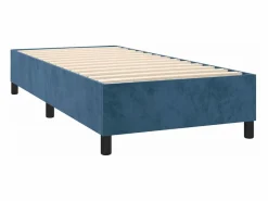 Best Estructura de cama box spring terciopelo azul oscuro 90x190 cm Somier - 90X190Cm