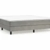 Clicnbuy Estructura de cama box spring terciopelo gris claro 180x200 cm