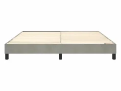 Clicnbuy Estructura de cama box spring terciopelo gris claro 180x200 cm