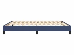 Outlet Estructura de cama box spring tela azul 160x200 cm Somier - 160X200Cm