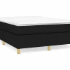 New Estructura de cama box spring tela negro 140x190 cm Somier Tapizado|Somier - 140X190Cm