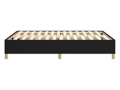 New Estructura de cama box spring tela negro 140x190 cm Somier Tapizado|Somier - 140X190Cm