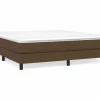 Clicnbuy Estructura de cama box spring tela marrón 180x200 cm