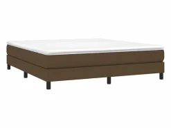 Clicnbuy Estructura de cama box spring tela marrón 180x200 cm