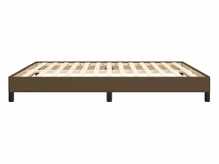 Clicnbuy Estructura de cama box spring tela marrón 180x200 cm
