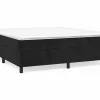 Hot Estructura de cama box spring terciopelo negro 160x200 cm Somier - 160X200Cm