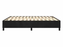 Hot Estructura de cama box spring terciopelo negro 160x200 cm Somier - 160X200Cm