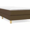 Clicnbuy Estructura de cama box spring tela marrón 90x190 cm