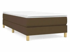 Clicnbuy Estructura de cama box spring tela marrón 90x190 cm