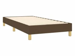 Clicnbuy Estructura de cama box spring tela marrón 90x190 cm