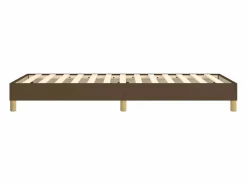 Clicnbuy Estructura de cama box spring tela marrón 90x190 cm