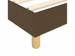 Clicnbuy Estructura de cama box spring tela marrón 90x190 cm