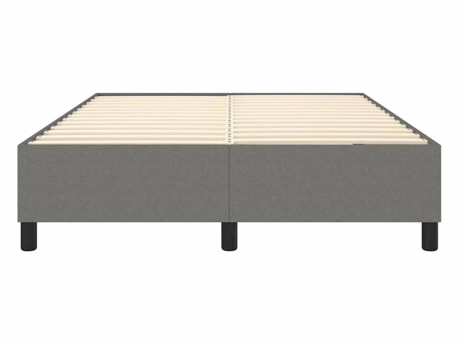 Clicnbuy Estructura de cama box spring tela gris oscuro 140x190 cm