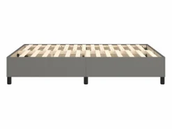 Clicnbuy Estructura de cama box spring tela gris oscuro 140x190 cm