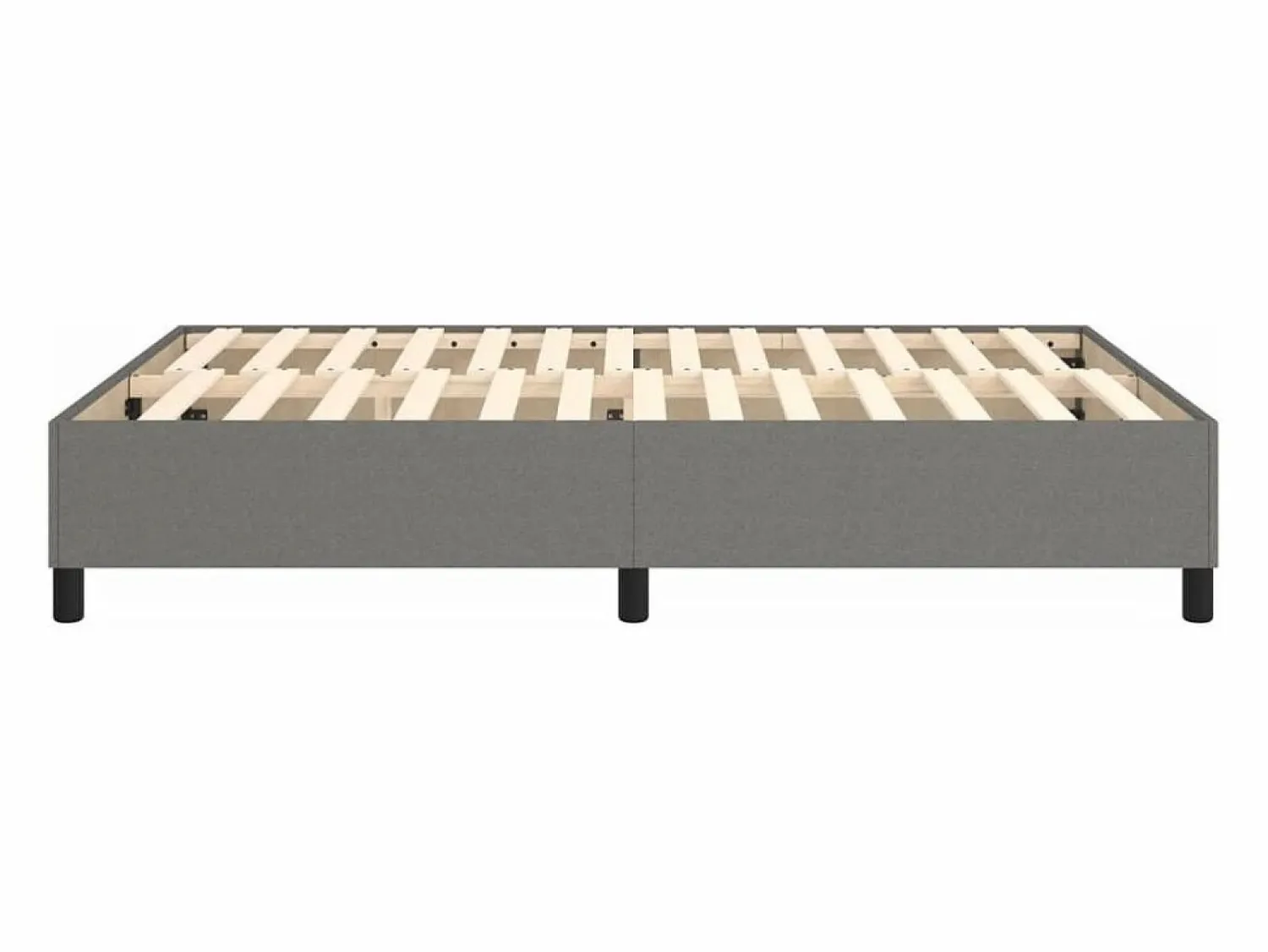 Clicnbuy Estructura de cama box spring tela gris oscuro 140x190 cm