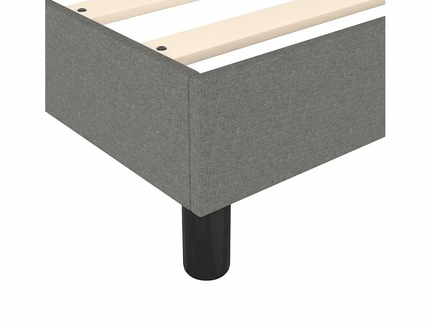 Clicnbuy Estructura de cama box spring tela gris oscuro 140x190 cm