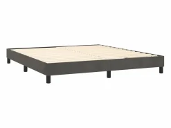 Best Clicnbuy Estructura de cama box spring terciopelo gris oscuro 180x200 cm