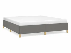 Discount Clicnbuy Estructura de cama box spring tela gris oscuro 160x200 cm