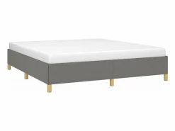 Discount Clicnbuy Estructura de cama box spring tela gris oscuro 160x200 cm