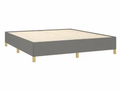 Discount Clicnbuy Estructura de cama box spring tela gris oscuro 160x200 cm