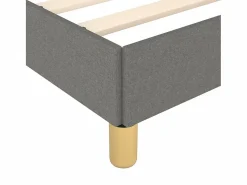 Discount Clicnbuy Estructura de cama box spring tela gris oscuro 160x200 cm