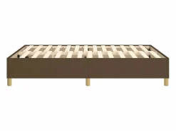 Clearance Clicnbuy Estructura de cama box spring tela marrón 140x190 cm