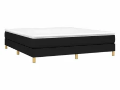 Clicnbuy Estructura de cama box spring tela negro 180x200 cm