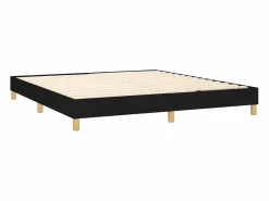 Clicnbuy Estructura de cama box spring tela negro 180x200 cm