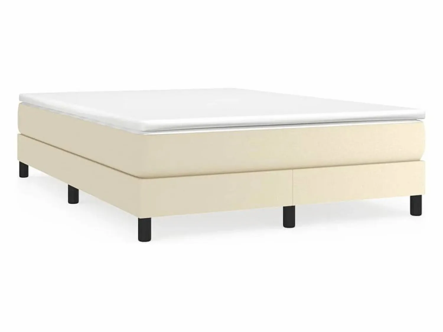 Discount Clicnbuy Estructura de cama box spring cuero sintético 140x190 cm Crema