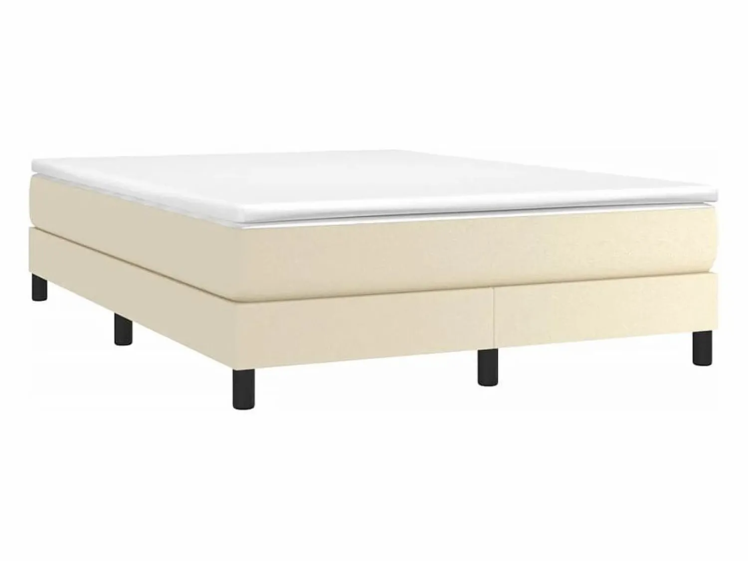 Discount Clicnbuy Estructura de cama box spring cuero sintético 140x190 cm Crema