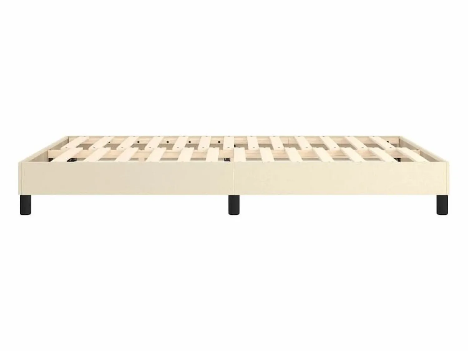 Discount Clicnbuy Estructura de cama box spring cuero sintético 140x190 cm Crema