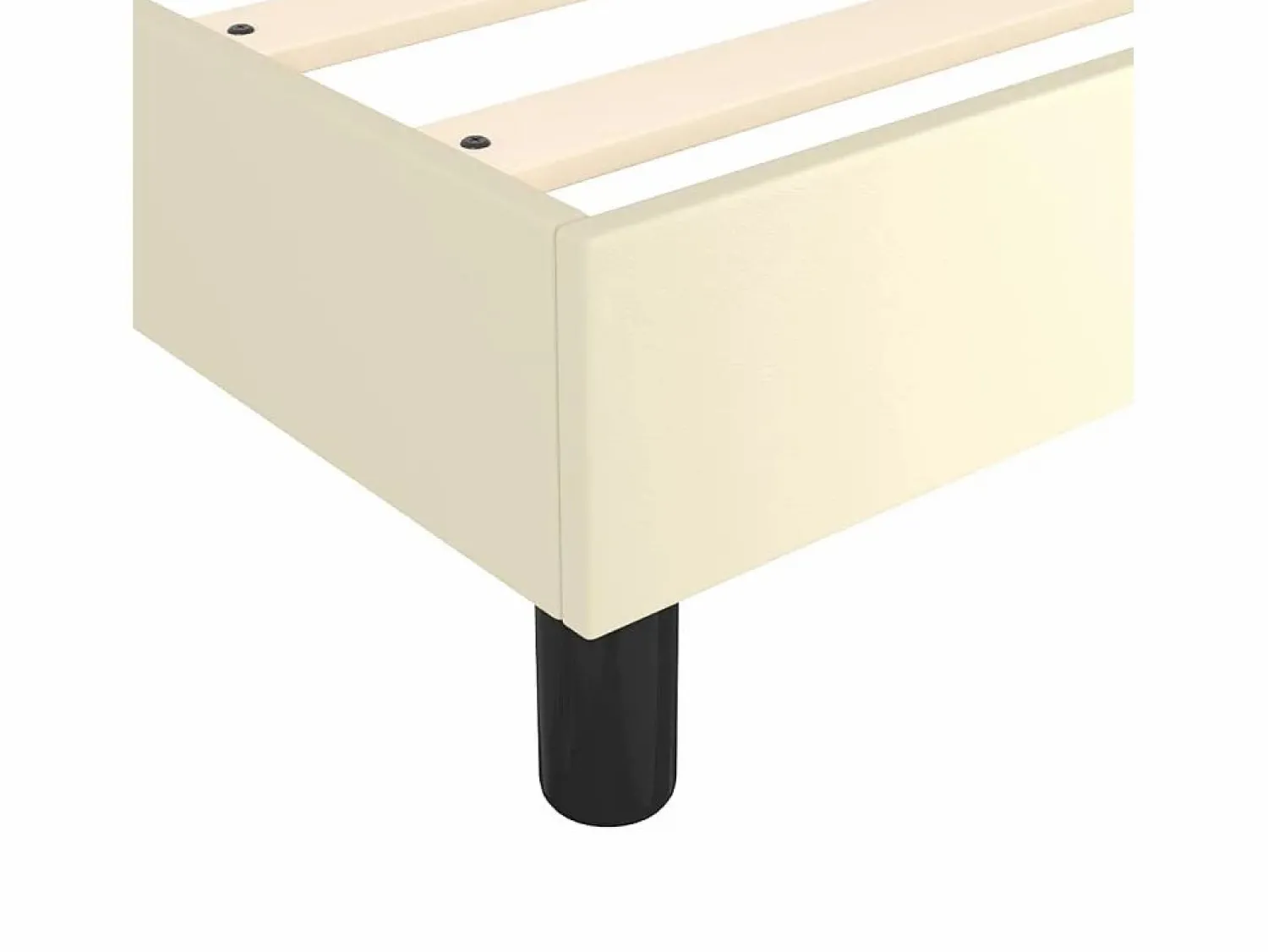 Discount Clicnbuy Estructura de cama box spring cuero sintético 140x190 cm Crema