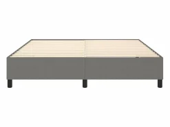 Clicnbuy Estructura de cama box spring tela gris oscuro 160x200 cm
