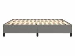 Clicnbuy Estructura de cama box spring tela gris oscuro 160x200 cm
