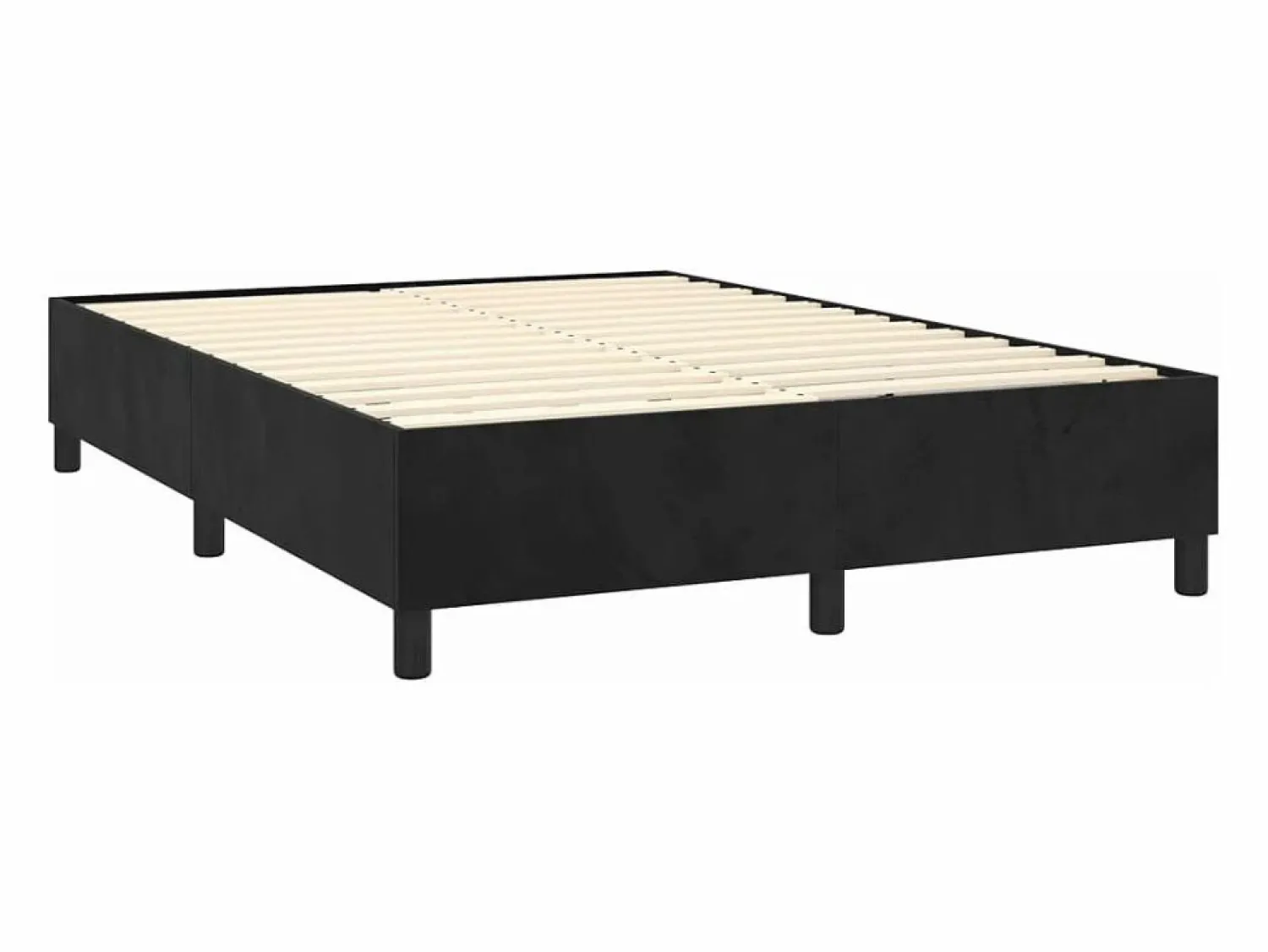 Outlet Clicnbuy Estructura de cama box spring terciopelo negro 140x190 cm