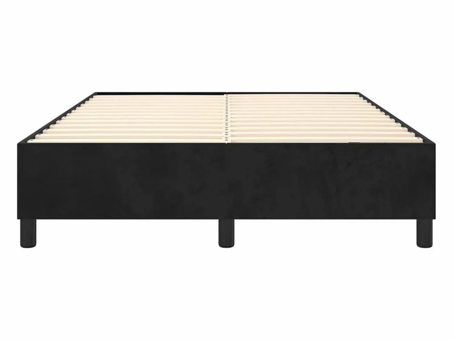 Outlet Clicnbuy Estructura de cama box spring terciopelo negro 140x190 cm