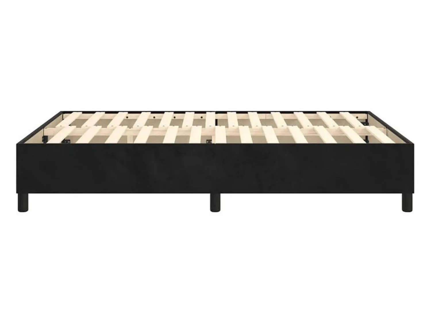 Outlet Clicnbuy Estructura de cama box spring terciopelo negro 140x190 cm