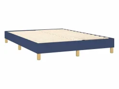 Clicnbuy Estructura de cama box spring tela azul 140x190 cm