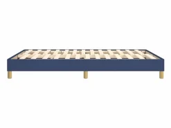 Clicnbuy Estructura de cama box spring tela azul 140x190 cm