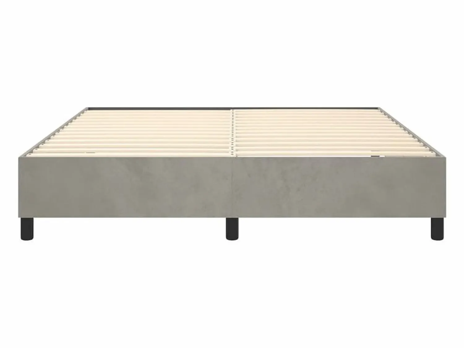 Hot Estructura de cama box spring terciopelo gris claro 180x200 cm Somier Tapizado|Somier - 180X200Cm