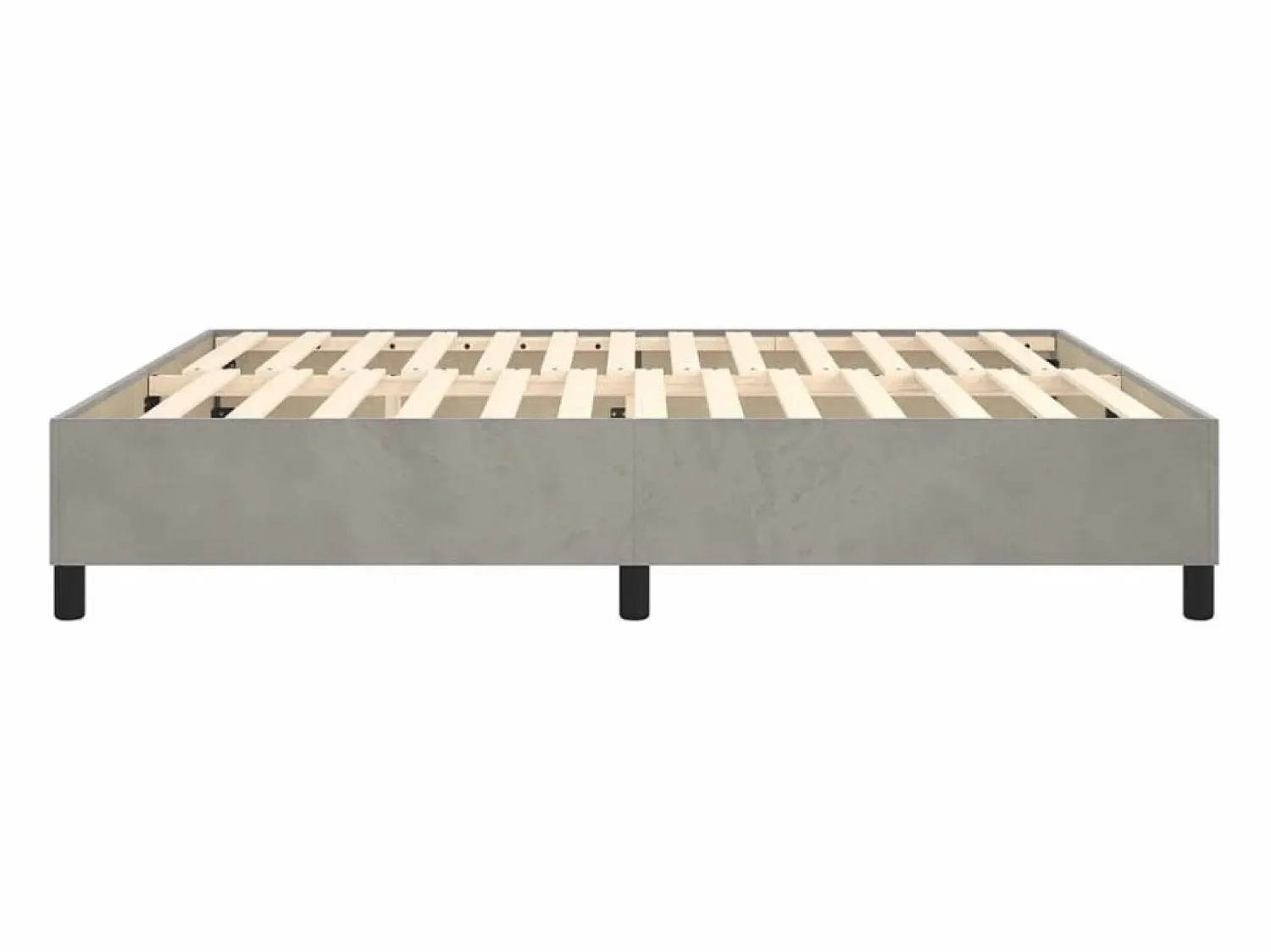 Hot Estructura de cama box spring terciopelo gris claro 180x200 cm Somier Tapizado|Somier - 180X200Cm