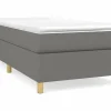 Outlet Clicnbuy Estructura de cama box spring tela gris oscuro 90x200 cm