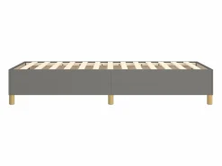Outlet Clicnbuy Estructura de cama box spring tela gris oscuro 90x200 cm