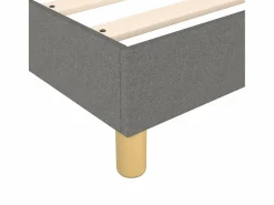 Outlet Clicnbuy Estructura de cama box spring tela gris oscuro 90x200 cm