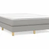 Hot Clicnbuy Estructura de cama box spring tela gris claro 140x190 cm