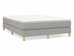 Hot Clicnbuy Estructura de cama box spring tela gris claro 140x190 cm
