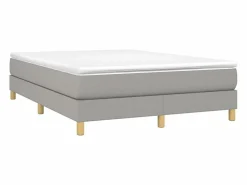 Hot Clicnbuy Estructura de cama box spring tela gris claro 140x190 cm