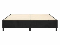 Discount Estructura de cama box spring terciopelo negro 200x200 cm Somier Tapizado