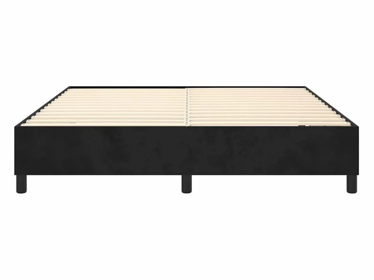 Discount Estructura de cama box spring terciopelo negro 200x200 cm Somier Tapizado